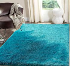 Artisan Blue Plush Bedroom Carpet